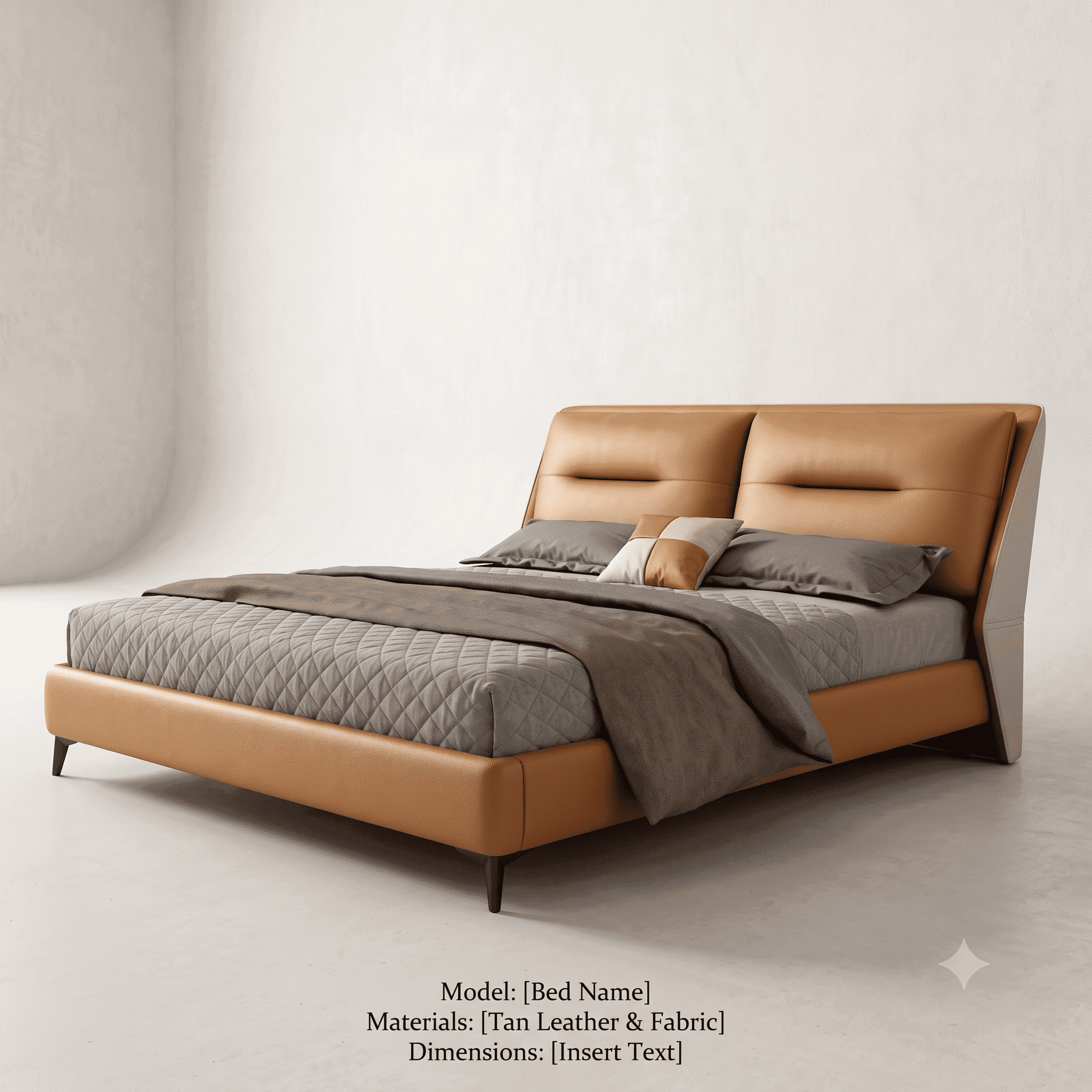 The Forma Fossetta — Premium Leather Beds. by BEDCRAFT