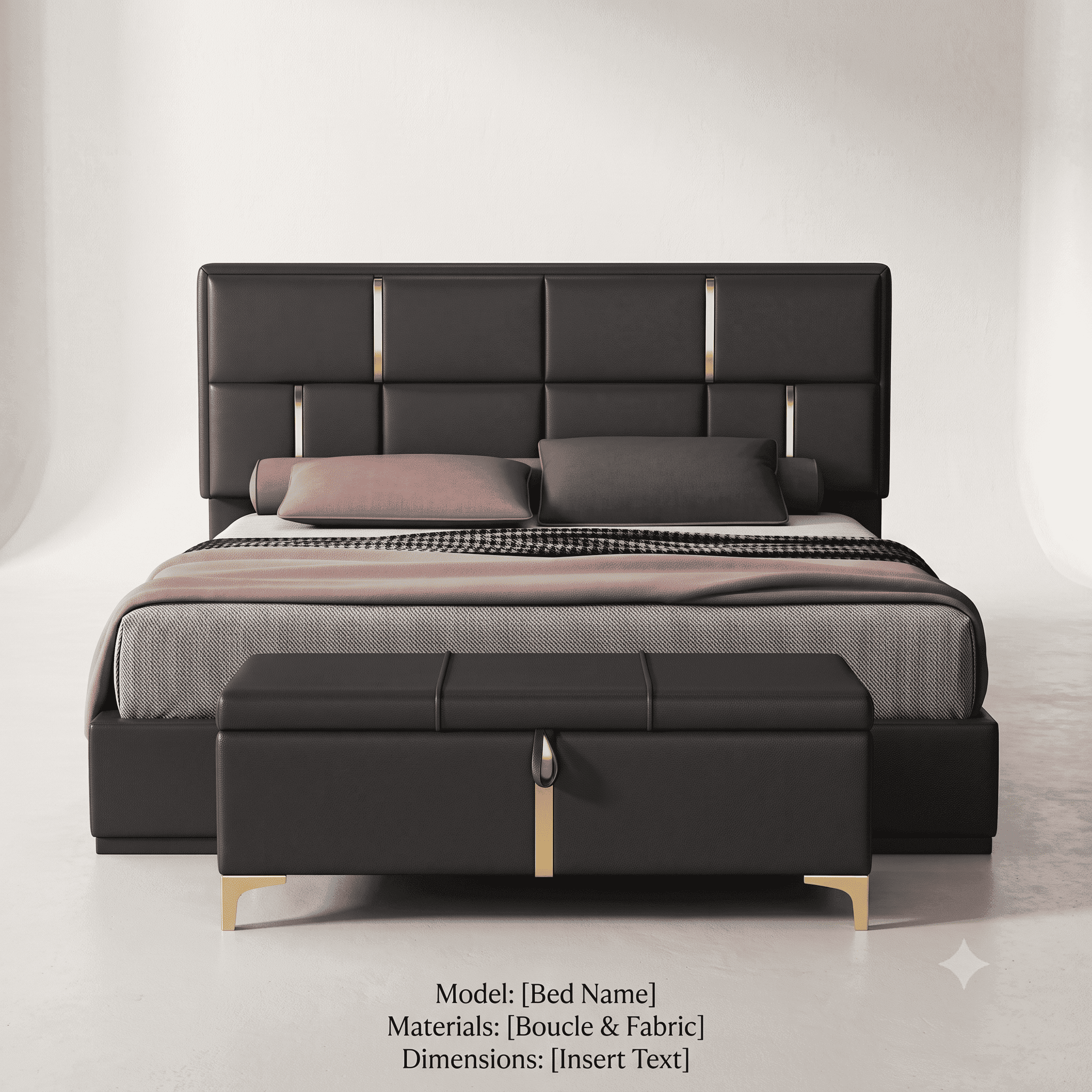 The Forma Stele Bed — Premium Leather Beds. by BEDCRAFT