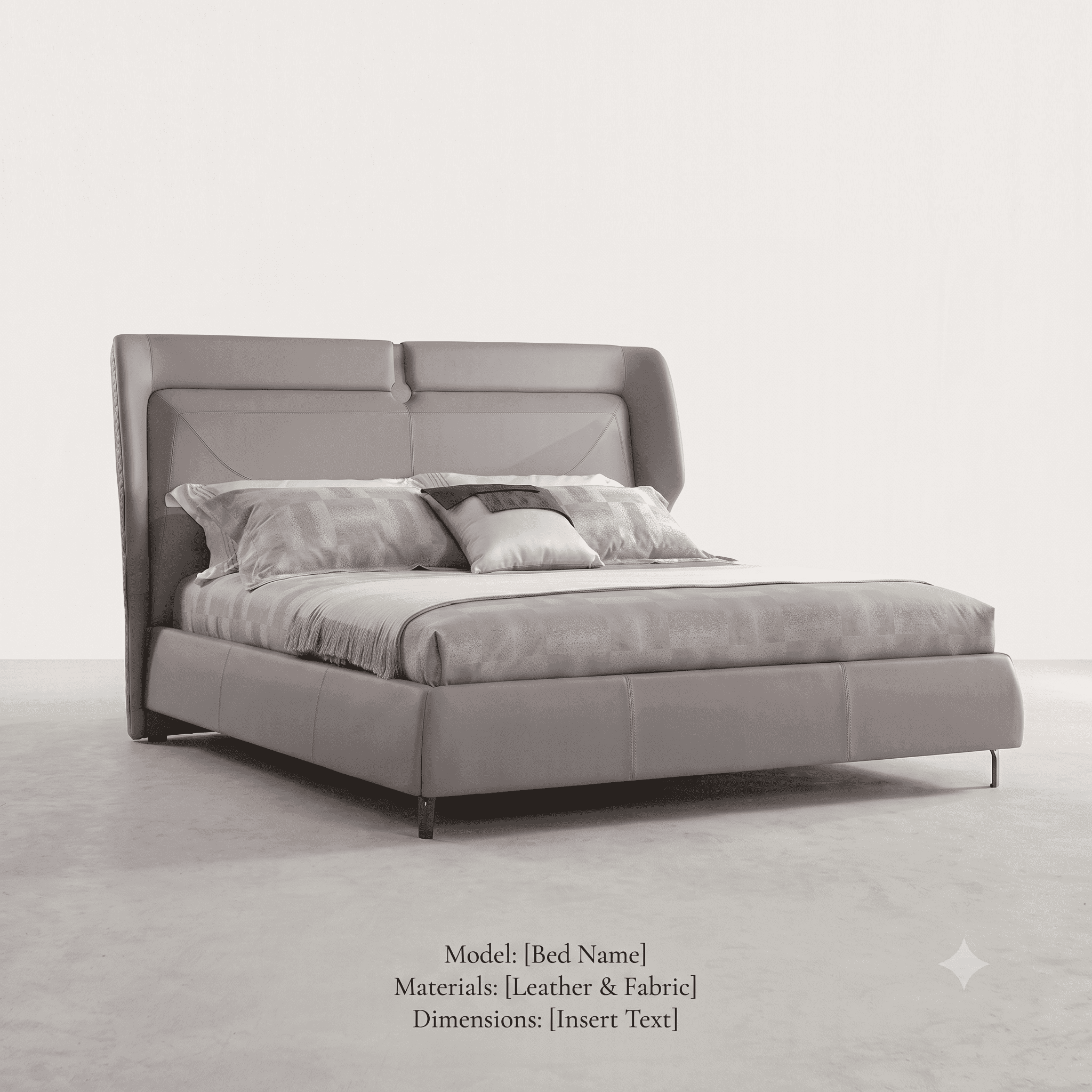 The Modena Wing Suite — Premium Leather Beds. by BEDCRAFT