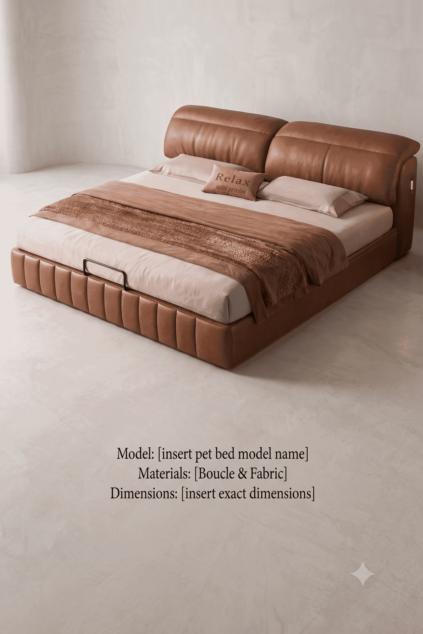 The Siena Bolster Suite — Premium Leather Beds. by BEDCRAFT